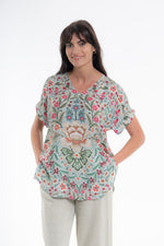 Load image into Gallery viewer, V-Neck Top - Vintage Blossom
